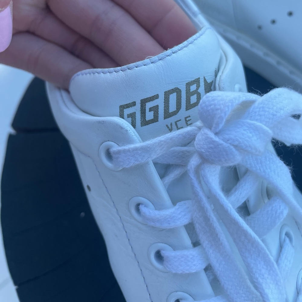 golden goose starter sneakers in all white leather - Picture 5 of 16